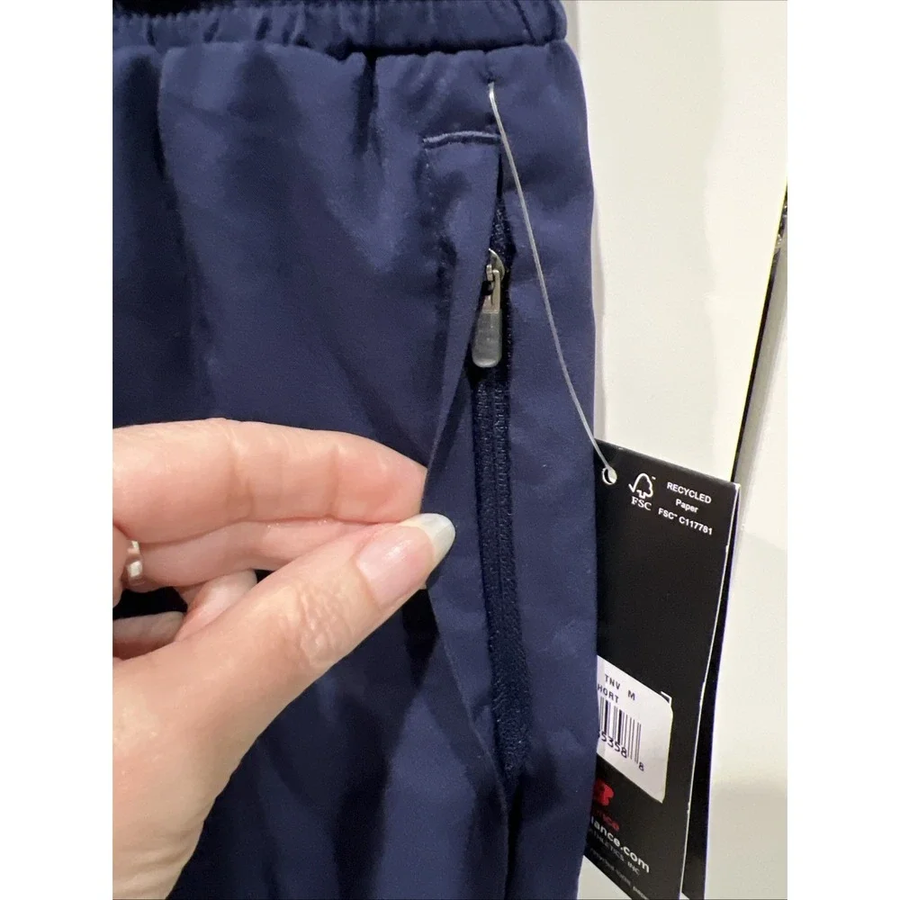 New Balance Men's Navy Training Shorts Size Medium Running Athletic New - Picture 2 of 9